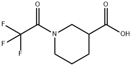 1-(三氟乙酰基)哌啶-3-羧酸 结构式