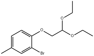 2-溴-1-(2,2-二乙氧基乙氧基)-4-甲基苯 结构式