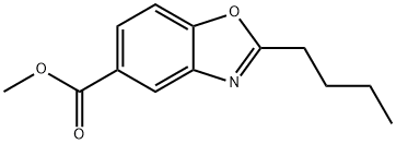 2-丁基苯并[D]噁唑-5-羧酸甲酯 结构式