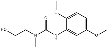 3-(2,5-二甲氧基苯基)-1-(2-羟乙基)-1-甲基脲 结构式