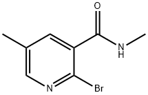 2-溴-N,5-二甲基烟酰胺 结构式