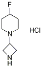 1-(氮杂环丁烷-3-基)-4-氟哌啶盐酸盐 结构式