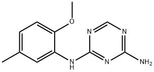 N-(2-甲氧基-5-甲基苯基)-1,3,5-三嗪-2,4-二胺 结构式