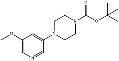 TERT-BUTYL4-(5-METHOXYPYRIDIN-3-YL)PIPERAZINE-1-CARBOXYLATE 结构式