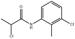 2-氯-N-(3-氯-2-甲基-苯基)丙酰胺 结构式