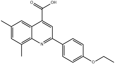2-(4-乙氧苯基)-6,8-二甲基-喹啉-4-羧酸 结构式