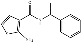 2-氨基-N-(1-苯基乙基)噻吩-3-甲酰胺 结构式