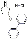 3-([1,1''-BIPHENYL]-2-YLOXY)PYRROLIDINEHYDROCHLORIDE 结构式