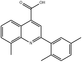 2-(2,5-二甲基苯基)-8-甲基-喹啉-4-羧酸 结构式