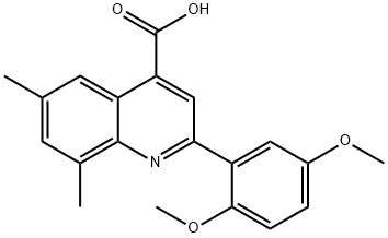 2-(2,5-二甲氧苯基)-6,8-二甲基-喹啉-4-羧酸 结构式