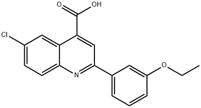 6-氯-2-(3-乙氧苯基)-喹啉-4-羧酸 结构式