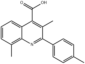 3,8-二甲基-2-(4-甲基苯基)喹啉-4-羧酸 结构式