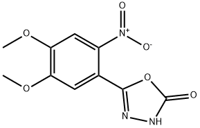 5-(4,5-dimethoxy-2-nitrophenyl)-1,3,4-oxadiazol-2(3h)-one 结构式