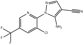 5-amino-1-[3-chloro-5-(trifluoromethyl)-2-pyridinyl]-1H-pyrazole-4-carbonitrile 结构式