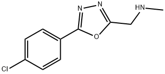 [5-(4-chlorophenyl)-1,3,4-oxadiazol-2-yl]-N-methylmethanamine 结构式