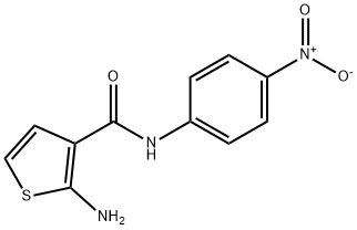 2-氨基-N-(4-硝基苯基)-3-噻吩甲酰胺 结构式