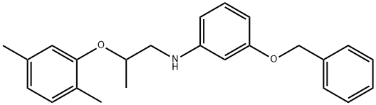 3-(Benzyloxy)-N-[2-(2,5-dimethylphenoxy)propyl]-aniline 结构式