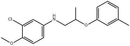 3-Chloro-4-methoxy-N-[2-(3-methylphenoxy)propyl]-aniline 结构式