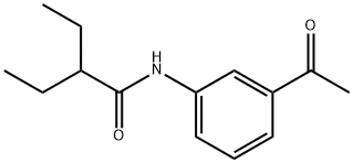 N-(3-乙酰苯基)-2-乙基-丁酰胺 结构式