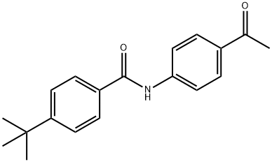 4-叔丁基-N-(4-乙酰苯基)苯甲酰胺 结构式