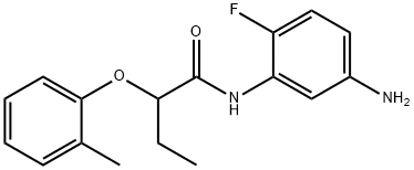 N-(5-AMINO-2-FLUOROPHENYL)-2-(2-METHYLPHENOXY)-BUTANAMIDE 结构式