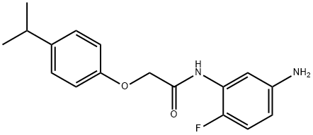 N-(5-Amino-2-fluorophenyl)-2-(4-isopropylphenoxy)-acetamide 结构式