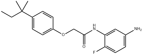N-(5-AMINO-2-FLUOROPHENYL)-2-[4-(TERT-PENTYL)-PHENOXY]ACETAMIDE 结构式