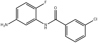 N-(5-AMINO-2-FLUOROPHENYL)-3-CHLOROBENZAMIDE 结构式