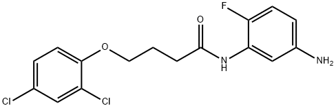 N-(5-AMINO-2-FLUOROPHENYL)-4-(2,4-DICHLOROPHENOXY)BUTANAMIDE 结构式