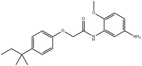 N-(5-AMINO-2-METHOXYPHENYL)-2-[4-(TERT-PENTYL)-PHENOXY]ACETAMIDE 结构式