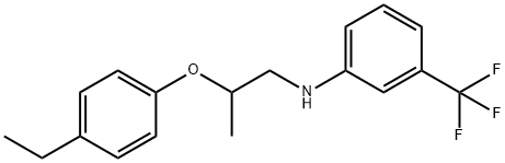 N-[2-(4-Ethylphenoxy)propyl]-3-(trifluoromethyl)aniline 结构式