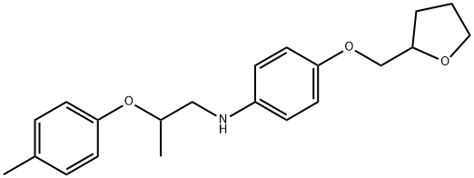 N-[2-(4-Methylphenoxy)propyl]-4-(tetrahydro-2-furanylmethoxy)aniline 结构式