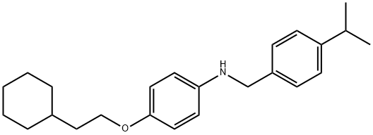 N-[4-(2-Cyclohexylethoxy)phenyl]-N-(4-isopropylbenzyl)amine 结构式