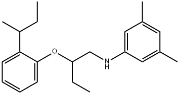 N-{2-[2-(sec-Butyl)phenoxy]butyl}-3,5-dimethylaniline 结构式