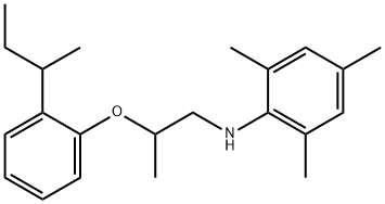 N-{2-[2-(sec-Butyl)phenoxy]propyl}-2,4,6-trimethylaniline 结构式