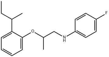 N-{2-[2-(sec-Butyl)phenoxy]propyl}-4-fluoroaniline 结构式