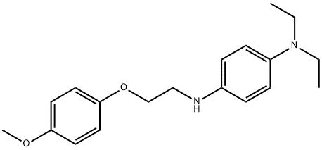 N1,N1-diethyl-N4-[2-(4-methoxyphenoxy)ethyl]-1,4-benzenediamine 结构式