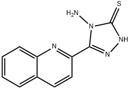 4-氨基-5-喹啉-2-基-4H-1,2,4-三唑-3-硫醇 结构式