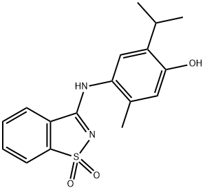 4-[(1,1-二氧代-1,2-苯并噻唑-3-基)氨基]-5-甲基-2-丙-2- 结构式