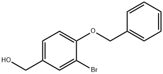 (4-(苄氧基)-3-溴苯基)甲醇 结构式