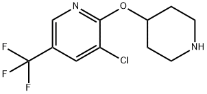 3-氯-2-(哌啶-4-基氧基)-5-(三氟甲基)吡啶 结构式