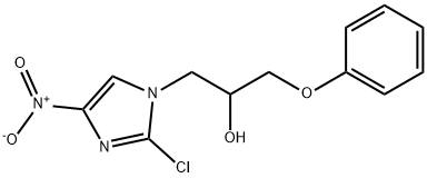 1-(2-氯-4-硝基-1-咪唑)-3-(苯氧基)丙-2-醇 结构式