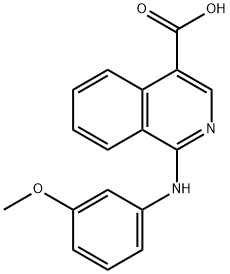 1-[(3-甲氧苯基)氨基]-4-异喹啉羧酸 结构式