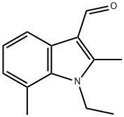 1-乙基-2,7-二甲基-3-吲哚甲醛 结构式