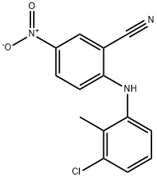 2-[(3-chloro-2-methylphenyl)amino]-5-nitrobenzonitrile 结构式
