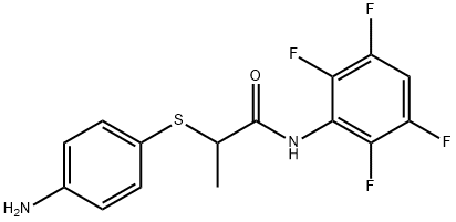 2-[(4-aminophenyl)thio]-N-(2,3,5,6-tetrafluorophenyl)propanamide 结构式