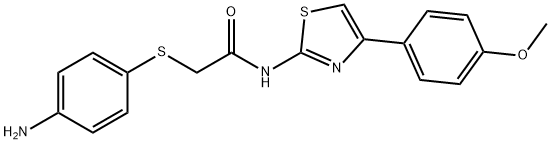 2-[(4-aminophenyl)thio]-N-[4-(4-methoxyphenyl)-1,3-thiazol-2-yl]acetamide 结构式