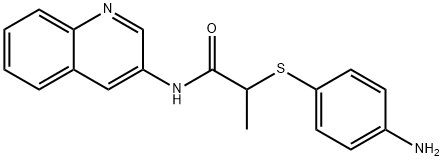 2-[(4-aminophenyl)thio]-N-quinolin-3-ylpropanamide 结构式