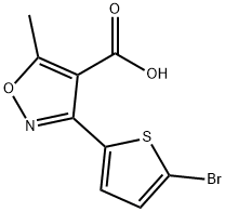 3-(5-溴噻吩-2-基)-5-甲基异恶唑-4-羧酸 结构式