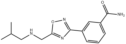 3-{5-[(isobutylamino)methyl]-1,2,4-oxadiazol-3-yl}benzamide 结构式